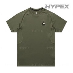 Nike T Shirts Men’s Green Crew Neck Moderate IQ7360-222 New Size