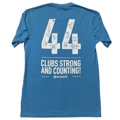 District Men Shirt Size S Blue Summer Strong Activewear Logo Short Sleeve 44