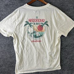 Chubbies T Shirt Men’s 2XL White Retro Surf Sunset NWOT