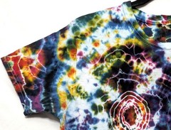 Handmade Tie Dye Rainbow Multicolor Geode Pattern Small Shirt 17″ W X 24.5″ L