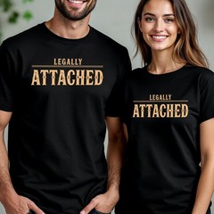 Legally Attached Tshirt Modern Wedding & Engagement Tshirt Minimalist Couple