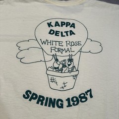 Vintage 80s Kappa Delta Sorority Single Stitch Formal Shirt XL USA 1987