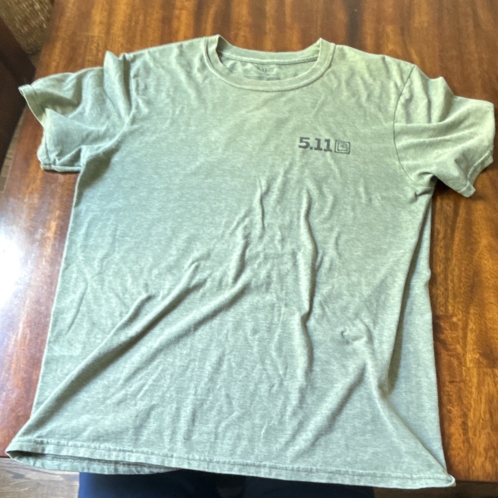 5.11 Tactical Gray Green “NO RUCKS GIVEN” T-Shirt Med