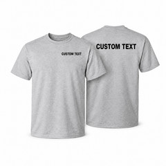 Custom Text T-Shirt Personalized Name Logo Men’s Crew Neck Tee S-5XL LOT