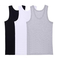 Men’s tank top pure cotton armpit shirt vest muscle shirt basic
