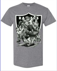 The Homies Raider Nation Men’s T-Shirt White, Black, Gray SM to 3XL