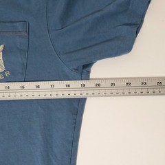 Howler Bros Shirt Mens M Blue Graphic Pocket Howling Wolf Coyote Heed the Call