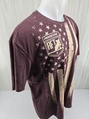 Progressive American Flat Track Motorcycle Racing Mens T-Shirt Flag Maroon XL