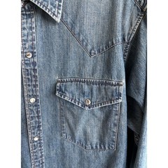 Vintage Wrangler Denim Western Snap Shirt Men’s XL Cowboy Ranch Wear