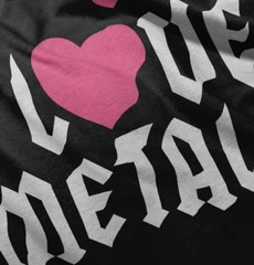 Cute I Love Metal Music Rock And Roll Guitar Long Sleeve T Shirt Tees For Women