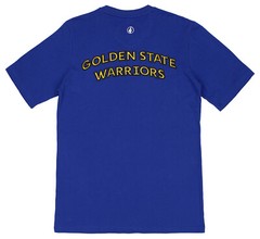 FISLL NBA Men’s Golden State Warriors Team Color, Name and Logo Premium T-Shirt