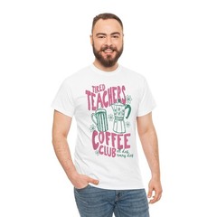 Vintage Preppy Tired Teachers Coffee Club T-Shirt