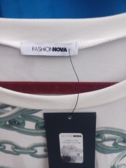 Fashion Nova Shirt 3XL XXL ‘Locked In You Embrace’ Tunic Chain Tee Tshirt