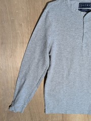 jachs ny henley shirt mens size M long sleeve pocket button black