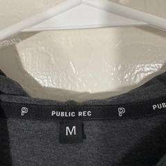 Public Rec Hoodie Shirt Mens Medium Gray Long Sleeve Lightweight Pullover Casual