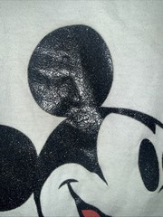 Walt Disney World Mickey Sleepwear Sleep Shirt Over Sized Glitter Vintage 90’s