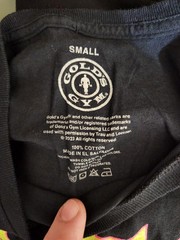 Gold’s Gym T-Shirt Black Classic Weightlifting Logo Tee Mens Size Regular Small