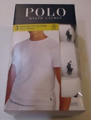 3 GENUINE POLO RALPH LAUREN MENS 1XL TO 6XL BIG&TALL BLACK COTTON CREW T-SHIRTS