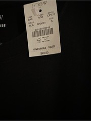 J. Crew Factory Men’s Short-Sleeve Crewneck Tee – Black