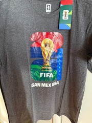 FIFA Official Licensed World Cup T Shirt L Dark Gray BRAND NEW WITH TAGS!!!!!!