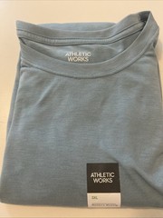 Athletic Works mens Aqua Heather Crew Tee T Shirt 3xL NWT