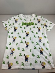Richie Rich Money Logo Graphic T-Shirt Size Dollar Sign Green Cartoon – Medium