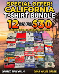 California Graphic T-Shirts 12-Pack Size 2xl Perfect Gift