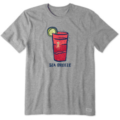 Life Is Good SS Shirt Crusher Tee SEA BREEZE Ocean Cocktail Chest43in Mens M