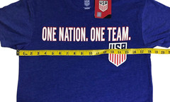 united States Soccer Federation USA Short Sleeve Slogan T-Shirt USSF269CT Size S