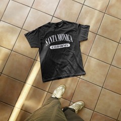 Santa Monica California vintage simple tee souvenir design