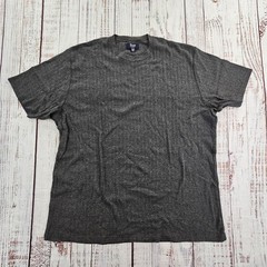 G.H Bass & Co Charcoal Ribbed Knit Short Sleeve Cotton Tee Men’s XXL