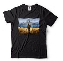 Ukraine Stamp T-shirt Ukrainian soldier vs Russian Warship Tee Support Ukraine T