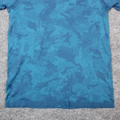 GymShark Camo T Shirt Men’s Small Training Blue Performance Workout Logo Mesh