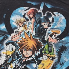DISNEY Kingdom Hearts t-shirt MEDIUM y2k gamer anime rpg mad engine square enix