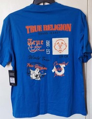 True Religion World Tour Tee Blue Color Size L (NWT)