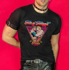 TOM OF FINLAND MENS T SHIRT BLACK HE MAN PRIDE TEE SHIRT GAY CULTURE T-SHIRT