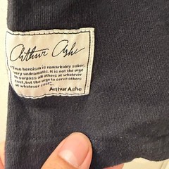 Arthur Ashe T-Shirt Men’s Small Black Logo Graphic Made In Portugal Cotton Tee S