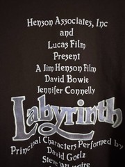 Jim Henson Labyrinth Movie Collectable Rare Cast T Shirt Size XL David Bowie