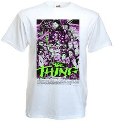 The Thing v83 T-shirt white movie poster horror John Carpenter all sizes S-5XL