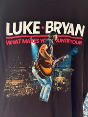 Luke Bryan What Makes You Country Tour T-Shirt Black Graphic Tee Small Concert S