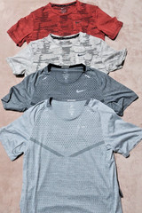 4 Lot Nike Men Dri-FIT ADV Running Division Techknit Shirt FB6868 Size S GrayRed
