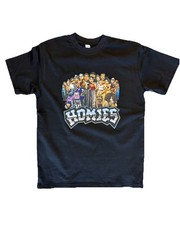 Homies Dtf Printed T-Shirt Black front or back logo All Sizes Regular Fit