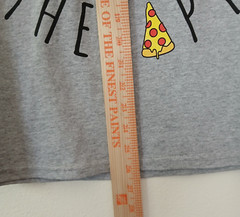 “Pizza is Cheaper than Therapy” Small T-Shirt Gender Neutral Gray Funny Foodie