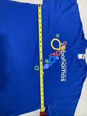 Vtg Y2K Gildan Bahamas Travel T Shirt XL Blue Single Stitch Heavy Cotton Retro