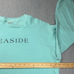 The Seaside Style T-Shirt Size XL Teal Blue Comfort Colors Long Sleeve
