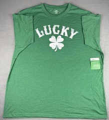 St. Patrick’s Day Men’s Lucky Clover Graphic T-Shirt~Irish~Size 2XL~New W/ Tags