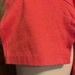Vintage Single Stitch Hanes Heavyweight 50/50 Red Blank Shirt Size Large