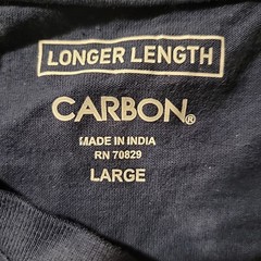 Mens Carbon Longer Length L Short Sleeve Shirt W/ Pocket Blue Fade To White NWT