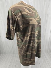 Vintage Camo T-shirt Camouflage Military Thin Army Front Pocket XL USA