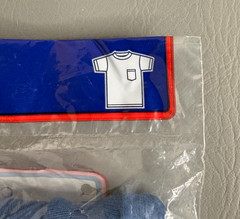Vintage 1994 Bloopers Pocket T-Shirt Size 2XL Blue Made In USA Irregular